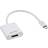InLine USB C-DisplayPort M-F 0.2m