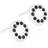 Blomdahl Brilliance Puck Hollow Earrings - White/Black