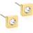 Blomdahl Petite Square Earrings - Gold/Transparent
