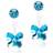 Blomdahl Pendant Butterfly Earrings - White/Silver
