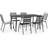 vidaXL 44263 Matgrupp, 1 Bord inkl. 6 Stolar