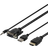 Deltaco HDMI-VGA/3.5mm/USB A 1m