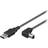 MicroConnect USB A - USB B (angled) 2.0 1m