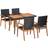 vidaXL 44075 Matgrupp, 1 Bord inkl. 4 Stolar