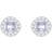 Swarovski Angelic Square Pierced Earrings - Silver/Blue