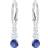 Swarovski Attract Trilogy Earrings - Silver/Blue/Transparent