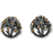 ByBirdie Tree of Life Silver/Gold Earrings - Silver/Gold
