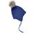 Minymo Hat Knit w. Fake Fur Pompom - Sodalite Blue (160455 S-7923)