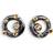 ByBirdie Orbits Earrings - Silver/Gold