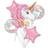 Amscan Foil Ballon Bouquet Magical Unicorn 5-pack