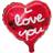 Hisab Joker Foil Ballon I Love You Red/White 6-pack
