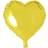 Hisab Joker Foil Ballon Heart Yellow 6-pack