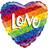 Sassier Foil Ballon Rainbow Love