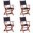 vidaXL 45588 4-pack Garden Dining Chair