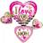 Globosnordic Foil Ballon I Love You Mom Many Hearts