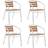 vidaXL 44792 4-pack Garden Dining Chair