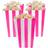 Amscan Popcorn Box Pink/White 5-pack