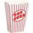 Unique Party Popcorn Box Red/white 10-pack