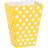 Unique Party Popcorn Box Yellow/White 8-pack