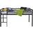 Homestyle4u Cabin Bunk Bed High Sleeper Bed Grey Pine