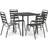 vidaXL 44262 Matgrupp, 1 Bord inkl. 4 Stolar