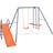 vidaXL Swing Set with Slide & 3 Seats