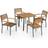 vidaXL 44230 Matgrupp, 1 Bord inkl. 4 Stolar