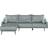 Beliani Varde Grey Sofa 245cm 3 Seater