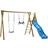 Nordic Play Swing Stand with Swing & Trapeze & Swing Bracket Incl Slide