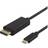 Deltaco USB C-DisplayPort M-M 1m