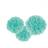 Amscan Pom Pom Fluffy Blue 3-pack