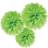 Amscan Pom Pom Fluffy Green 3-pack