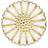 Lund Copenhagen Marguerite Brooch - Gold/White
