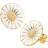 Georg Jensen Daisy Large Earrings - Gold/White