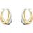 Georg Jensen 18K Yellow Gold & Sterling Silver Curve Graduated Hoop Earrings