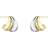 Georg Jensen Curve Earrings - Gold/Silver