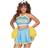 Leg Avenue Cheerleader Ljusbla Deluxe Maskeraddrakt