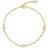 Lund Copenhagen Daisy Micro Bracelet - Gold/White
