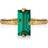 Caroline Svedbom Baguette Ring - Gold/Green