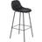 Muuto Fiber Tube Base with Backrest Leather Barstol 87.5cm