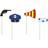 PartyDeco Photoprops Police Officer 4-pack