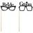 PartyDeco Photoprops Bride & Groom Glasses Black/White 2-pack