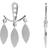 Stine A Dancing Three Leaves Behind Ear Earring - Silver