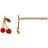 Stine A Petit Cherry Earring - Gold/Red/Green