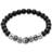 Thomas Sabo Rebel at Heart Skull Bracelet - Silver/Black