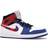 NIKE Air Jordan 1 Mid Multicolored Swoosh M - White/Game Royal/Gym Red/Black