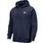 NIKE Sportswear Club Fleece Pullover Hoodie - Midnight Navy/White