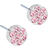 Blomdahl Brilliance Plenary Earrings - Silver/Light Rose