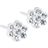 Blomdahl Daisy Earrings 5mm - White/Transparent