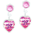 Blomdahl Skin Friendly Earrings - White/Light Rose